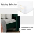 thumbnail image 5 of WJORATA Upholstered Platform King Size Bed Frame with Headboard Wooden Slats Support,Green, 5 of 6