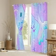 thumbnail image 3 of Homewish Marine Mermaid Black Out Curtains for Kids Teens Girls,Ocean Sea Princess Curtains Pack of 2 (42x63 Each),Blue Purple Gradient Bedroom Curtains,Ultra Soft Home Decor, 3 of 6