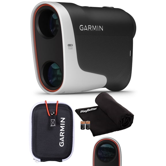 Garmin Approach Z30 Laser Golf Range Finder Bundle, Includes PlayBetter Microfiber Towel, Extra CR2 Battery