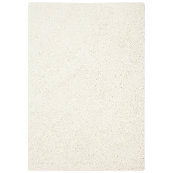 SAFAVIEH Primo Mason Solid Plush Shag Area Rug, Ivory, 4' x 6'