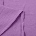 thumbnail image 4 of Liquidation! Uooqdmx Chemises en Lin pour Femmes, Chemises à Manches Courtes pour Femmes, Hauts Fluides pour Femmes, Blouse Col Rond Décontractée Coupe Ample Tunique, Hauts en Gaze pour Femmes, Violet TG, 4 of 5