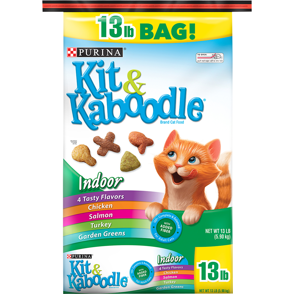 Purina Kit & Kaboodle Indoor Dry Cat Food, Indoor, 13 lb. Bag Walmart