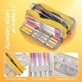 thumbnail image 4 of Estuche de gran capacidad para niñas y niños, con 3 compartimentos (negro), 4 of 5