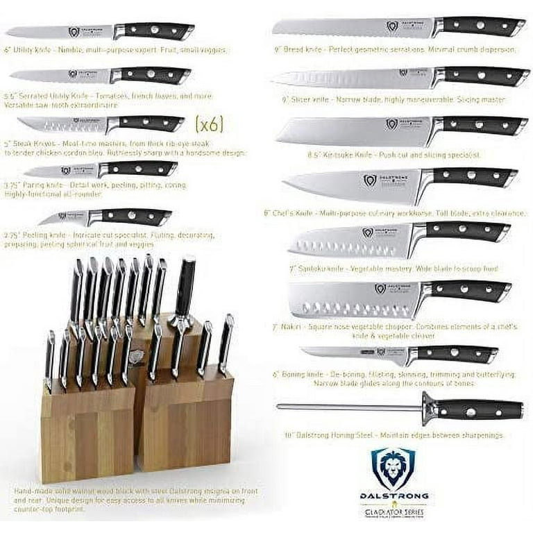 Dalstrong 18-Piece Complete Knife Set with Storage Block - German