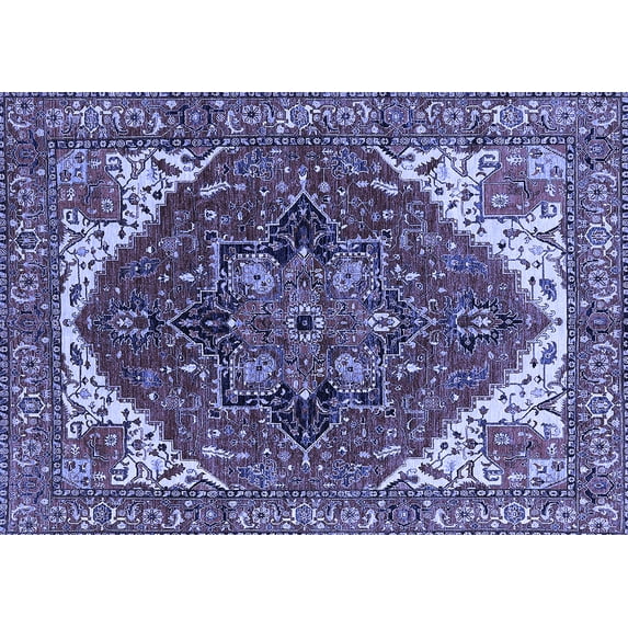 Ahgly Company Indoor Rectangle Persian Blue Traditional Area Rugs, 7' x 10'
