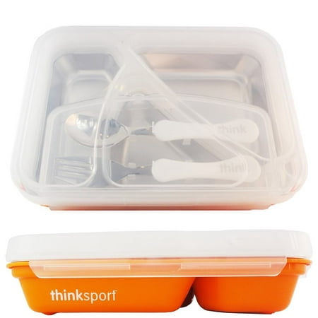 Thinksport BPA Free Airtight Stainless Steel Lunch Container with Fork and Spoon,