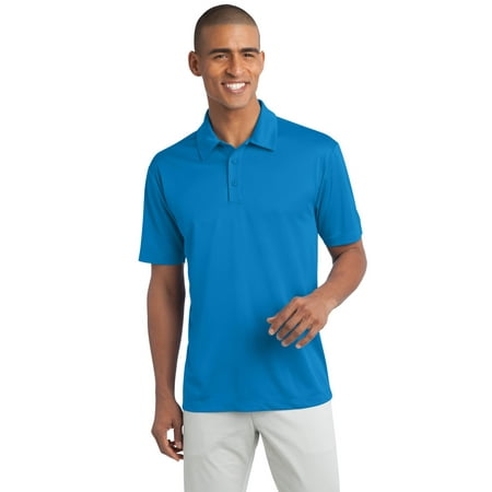 Maroon Striped Performance Polo - Port Authority K540 Collared Shirt Mens Silk Touch Performance Polo