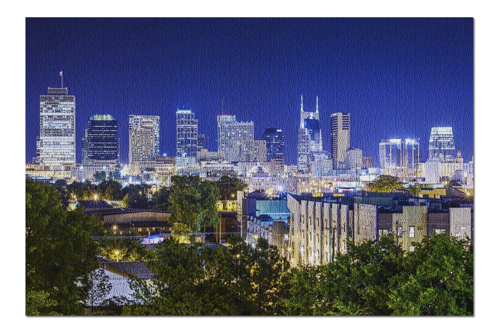 Nashville, Tennessee Skyline at Night 9027515 (20x30 Premium 1000