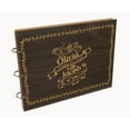 thumbnail image 7 of Darling Souvenir Personalized Engraved Laser Cut Wedding Guest Book Wooden Cover Sign-in Book Registry Guestbook Scrapbook-WT, 7 of 7