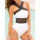 thumbnail image 2 of Traje de baño de una pieza de verano para mujer, sin tirantes, de malla, para playa, monokini con efecto push-up, traje de baño para playa, 2 of 7