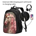 thumbnail image 2 of Easygdp Haired White Horse Mochila para Laptop de Viaje con Puerto USB, Mochila para Laptop con Puerto de Carga USB para Mujeres y Hombres, 2 of 7