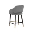 thumbnail image 4 of Sunpan Tabouret Adelaise 26" Moderne en Tissu Gris/espresso, 4 of 7