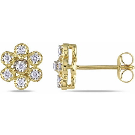 Miabella 1/4 Carat T.w. Diamond 10kt Yel