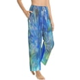 thumbnail image 2 of Balery Peacock print Women's Pajama Pants,Ultra Lightweight Pjs,Lounge Pant-Medium, 2 of 9