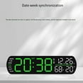 thumbnail image 2 of AFQH LED Digital Alarm Clock Temperature Humidity Date Brightness Adjustable 2 Alarms, 2 of 11