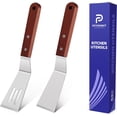 thumbnail image 2 of UYGDUY-Small Metal Spatula Set for Cast Iron Skillet,Mini Wooden Spatulas for Kitchen Use,Thin Beveled Edge Stainless Steel Cookie Brownie Spatula Turner Server for Cake Egg Serving Cutting Flipping,, 2 of 4