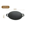 thumbnail image 1 of 36cm Japanese-Inspired Smokeless Electric Grilling Pan: Non-Stick Iron BBQ Plate for Indoor/Outdoor Use, Versatile Sizes Available (28-38cm), Ideal for Healthy Barbecue and Easy Cleanup, 1 of 6