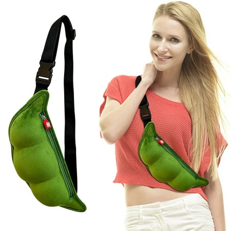 

Qiopertar Liquidación sin flete Bolso para niñas Bolso de hombro de felpa suave de gran capacidad Bolso de edamame lindo para estudiantes Bolso de pecho Bolso de guisantes