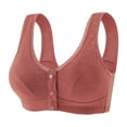 thumbnail image 1 of Timegard Bras for Women Front Closure Button Lace Full Coverage Support Comfy Wirefree Daily Bras, 1 of 4