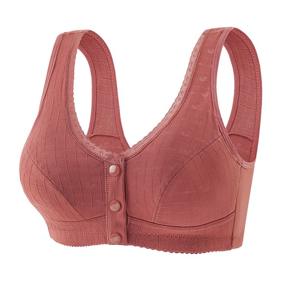 Lenpel Front Closure Bras for Women Comfortable Wireless Support Plus Size Push up Bralettes Full Coverage Bras