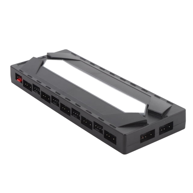 10 puertos divisor de ventilador pwm, cubo de ventilador para computerador con control remoto, cable de alimento para 10 ventiladores, deseño magnético