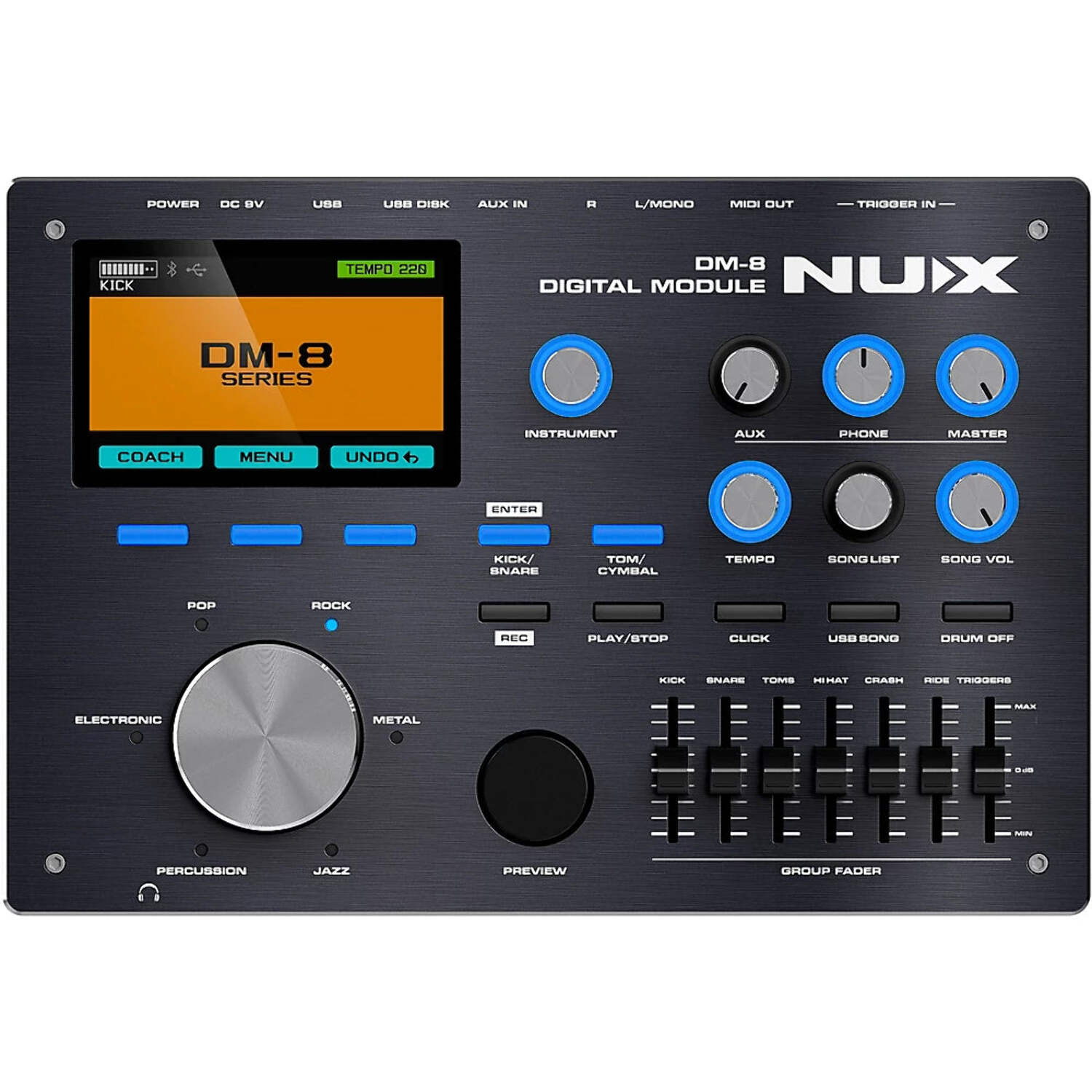 NUX DM-7X All Remo Mesh Head Digital Drum Kit