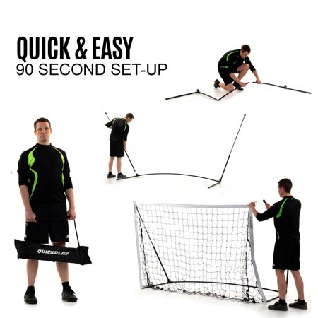 QUICKPLAY クイックプレイ キックスター エリート ポータブル サッカーゴール 1台 1.83m×1.22m 90秒セットアップ サッカー フットサル フットボール 可搬式
