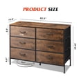 thumbnail image 5 of GALAXHERO 6-Drawer Fabric Dresser, 50-Inch TV Stand Wide Chest of Drawers for Bedroom, Closet, Living Room, Rustic Brown, 5 of 9