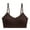 Brown, variant on V-Neck Women's Sports Bra - Adjustable Thin Shoulder Straps With Padding Yoga Top Basic Wireless Camisole Vest