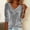 Gray, variant on Blouses Velvet Womens Drape Front Pleated Collar Gold Velvet Three Quarter Sleeve Shirt Top Solid Color Elegant Draped Neckline Office Evening Holiday Occasion