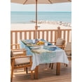 thumbnail image 2 of Outdoor Tablecloths with Umbrella Hole & Zipper, Blue Coastal Starfish 54x80 Inch Tablecloth Rectangle, Vintage Grey Nautical Coral Summer Waterproof Table Cloth, Patio/Pool/Picnic Table Covers, 2 of 8