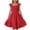 Red, variant on Big Girls Summer Dresses Normal Dresses for Girls Short Sleeve T Shirt for And Mom Outfits Size Mint Flower Girl Elegant Square Neck Ruffle Back Sleeveless Dress Twirl Party Gown Purple 9-10 Years