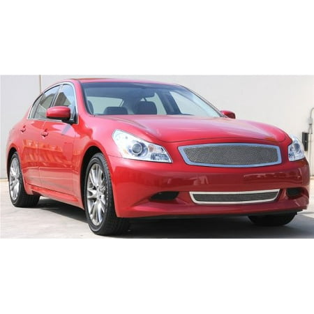 Grille Polished Stainless Steel Frame T-Rex Grilles 55808 Upper Class Mesh Polished Stainless Steel Bumper Grille Insert ()