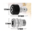 thumbnail image 4 of Ensemble de 4 Adaptateurs de Laveuse à Pression, Kit de Connexion Rapide, Raccord Métrique M22 14mm à M22, Acier Inoxydable, 4 of 6
