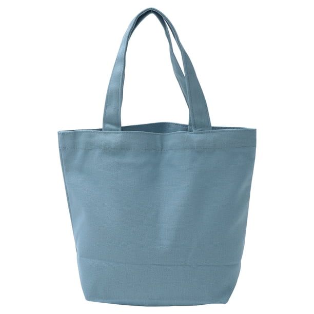 Bolsa de Lona Uxcell 8.3 x 9 x 3.9 pulgadas con Asa Bolsa Reutilizable Pequeña Azul