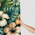 thumbnail image 3 of GOSMITH Durable and Washable Tropical Summer Hawaiian Flower Palm Leaves Printed Shower Curtain Multiple Sizes White, 3 of 7