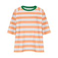 thumbnail image 3 of Women's 3/4 Sleeve Tops 2026 Trendy Striped Color Block Crew Neck Shirts Dressy Casual Loose Fit Basic Blouses, 3 of 4