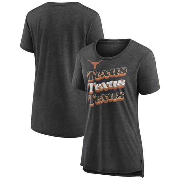 Women's Charcoal Texas Longhorns Classic Repeat Tri-Blend T-Shirt