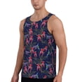 thumbnail image 2 of KLL Flowers And Humming Bird Print Men's Muscle Gym Workout Stringer Tank Tops Bodybuilding Fitness T-Shirts Tank Tops Men-Medium, 2 of 7