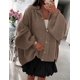 thumbnail image 3 of Suéter PRETTYGARDEN con botones, mangas farol, color camel, talla pequeña, 3 of 8