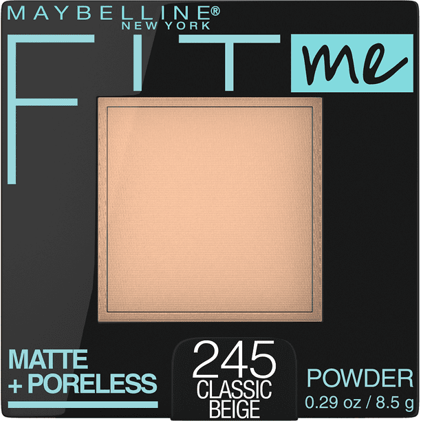Maybelline New York 7720920 Fitme Mat Plus Poreless Powder, 245 Beige Classique - Lot de 2