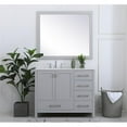 thumbnail image 6 of Elegant Decor Irene 42" Solid Wood and Stone Single Bathroom Vanity in Gray, 6 of 8