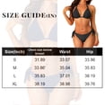 thumbnail image 3 of MLQIDK Women's Two Piece Bikini Set Halter Neck Swimsuit Push Up Top High Waisted Bottoms Tummy Control Drawstring Swimwear 2026 Summer Beach Bathing Suit Cyan XL, 3 of 6