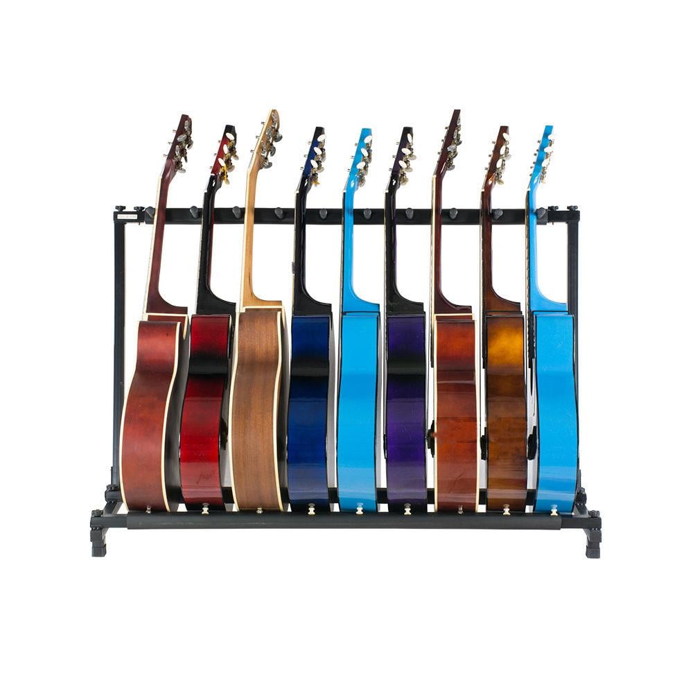 Triple Folding Multiple Guitar Holder Rack Stand for Acoustic and Electric Guitar 