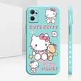 thumbnail image 1 of Liquid Silicone Case For Oppo Reno 9 8 7 7SE 6 5 4 4SE 3 Pro Plus 4G 5G Cover Anime Cute Hello Kitty Colour Fundas Cqoues Shell LXY, 1 of 7