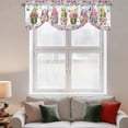 thumbnail image 3 of Tie Up Valances for Windows, Spring Gnomes Adjustable Valance Curtains Window Treatment for Living Room, Botanical Rose Flower Leaves Butterfly Rod Pocket Kitchen Curtains & Drapes 60x18 Inch, 3 of 9