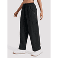 thumbnail image 4 of Pioneer Camp Women's Parachute Cargo Pants, High Waisted Wide Leg Quick Dry Hiking Pants, 4 of 11