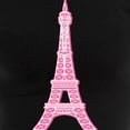 thumbnail image 3 of CafePress - Pink Eiffel Tower Women's Dark Pajamas - Women's Short Sleeve Print T-Shirt and Pants Dark Cotton Pajama Set, 3 of 7
