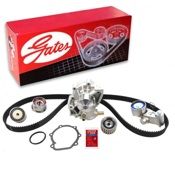 Gates PowerGrip Timing Belt Kit w Water Pump compatible with Subaru Forester 2.5L H4 2002-2005