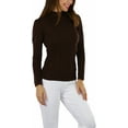 thumbnail image 3 of ToBeInStyle Women's Seamless Textured Long Sleeve Turtleneck Blouse, 3 of 5